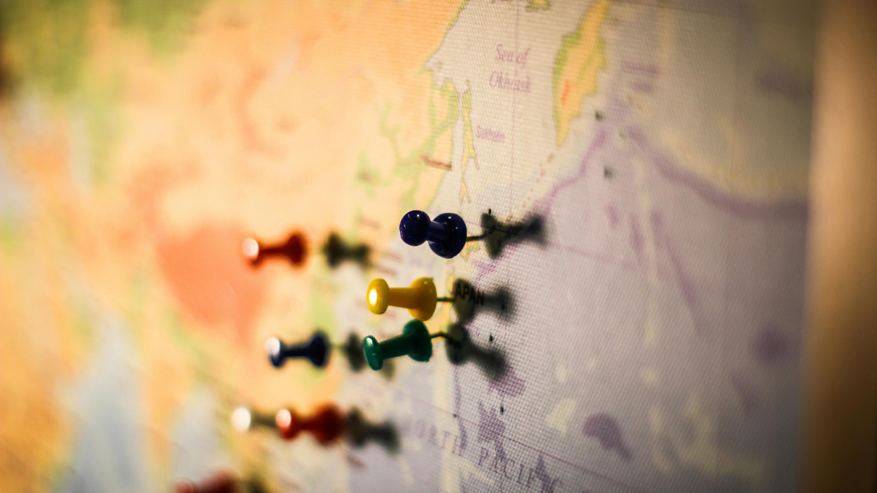 World Map with Pins